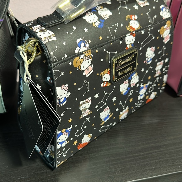 Loungefly Sanrio Hello Kitty Zodiac Allover Print Crossbody Purse - Picture 9 of 11